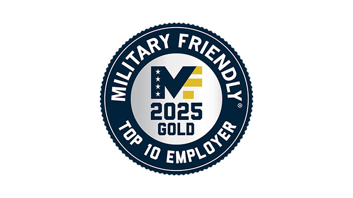 Military Friendly Top 10 Employer 2025 Gold